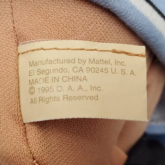 1995 CABBAGE PATCH KIDS Vintage Doll Figure Outfit Brown Hair Green Eyes Mattel - Picture 13 of 15